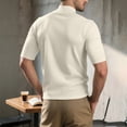 thumbnail image 5 of Breezora Men's Thermal Turtleneck T-Shirt Slim Fit Base Layer Short Sleeve Top for Spring and Autumn Comfort Wear L Size Beige, 5 of 8