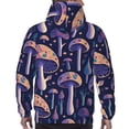 thumbnail image 7 of Naloa Floral Hippie Mushrooms Men's Casual Hooded Collar Drawstring Hoodies Pullover Sweatshirts Casual Long Sleeve Shirts-Medium, 7 of 7