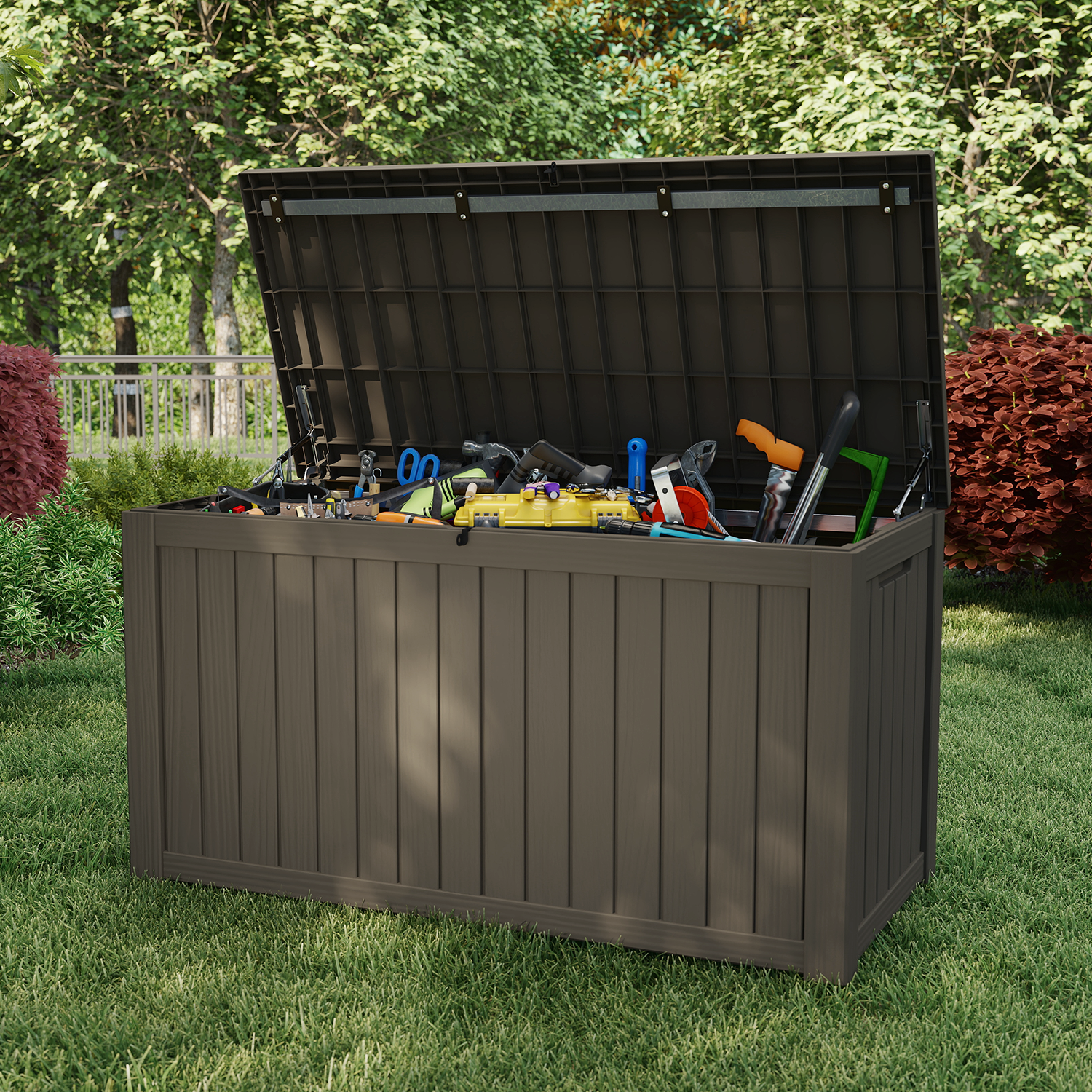MAYEERTY Outdoor Storage Shed, Tool Storage Room for Outdoor, Removable Shelf