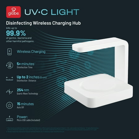 globe electric - UV-C Light-Disinfecting Wireless Charging Hub