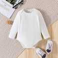 thumbnail image 5 of LIIPEE Girls Boys Onesie 3 Pack Solid Color Long Sleeve Round Neck Bodysuit Toddler Trendy Birthday One-Pieces,Multicolour,9-12 Months, 5 of 9