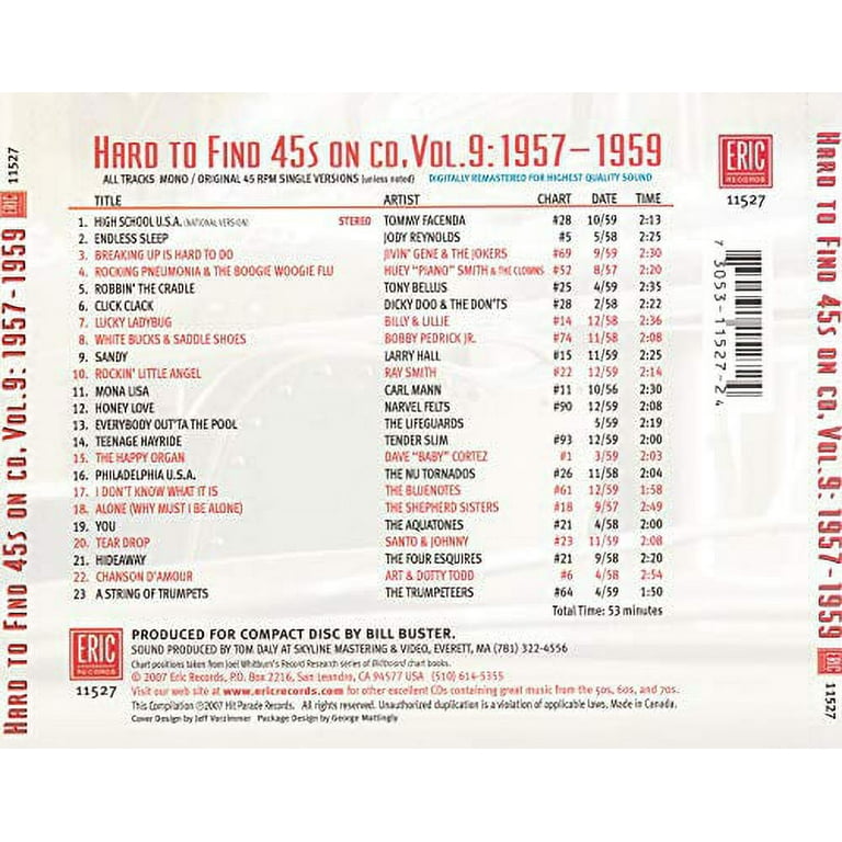 Various Artists - Hard to Find 45's on CD 9 1957-1960 / Various