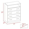 thumbnail image 3 of Tuhome Furniture Peru L Engineered Wood 4-Drawers Dresser in Light Gray/White, 3 of 4