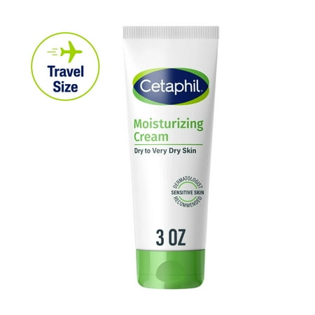 Cetaphil Travel Size Moisturizing Cream for Very Dry to Dry Skin  Unscented  3 oz