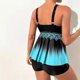 thumbnail image 5 of Gibobby Conjunto de bikini para mujer Nuevo Traje de baño Estilo Falda dividida ahuecado estampado Casual traje de baño de tamaño(Azul,CH), 5 of 5