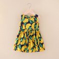 thumbnail image 2 of Summer Savings Clearance 2024! QNANSPI Summer Toddler Baby Girls Sleeveless Dress Graphic Print Children's Clothing Yellow 2-3 Years, 2 of 4