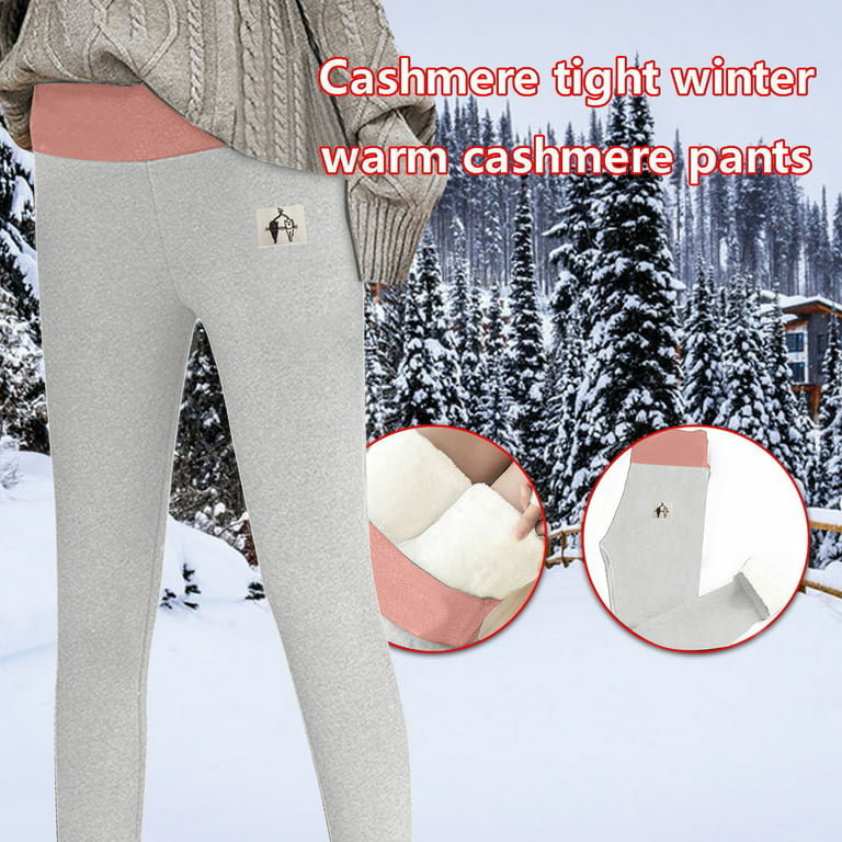 jsaierl Fleece Lined Winter Warm Leggings for Women Girls Thick