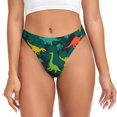thumbnail image 1 of Balery Colorful Dinosaurs Tangas de Algodón para Mujer con Estampado – Ropa Interior Sexy, Transpirable, G-string-XX-Large, 1 of 6