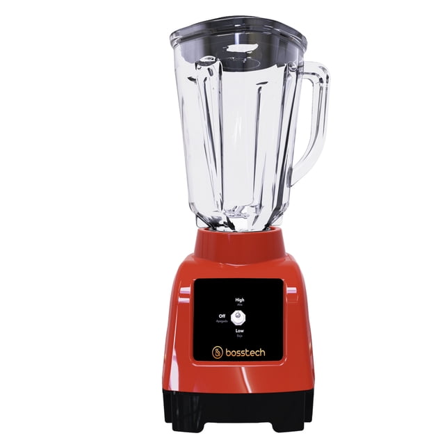 Licuadora Bosstech B2 Potencia 550 Watts 2 Velocidades Vaso de Vidrio Capacidad 2L BOSSTECH BSED-GB2-R