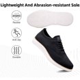 thumbnail image 3 of Men's Casual Dress Sneakers Comfortable Oxfords Business Mesh Walking Loafers Fashion Lightweight Breathable Soft Sole Black 6.5 US, 3 of 7