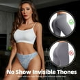 thumbnail image 4 of Thongs for Women - White Bule Glitter No Show Seamless Womens Thongs Underwear, Soft Stretch G String Thongs for Women,Cuteness Ladies Thong Bikini Panties Briefs, 4 of 5