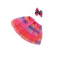 thumbnail image 5 of Gzhioc Kids Skirt, Girls Star Patterns Elastic High Waist Bubble Skirt with Bowknot Hair Clip for Summer, 5 of 6