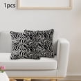 thumbnail image 4 of Funda de Almohada Suave y Cómoda Decorativa de Felpa Duradera Macarena Estampado de Rayas de Cebra Cuadrado 30 cm, 4 of 7