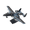 black, variant on assembled plastic airplane model , home display and collection, creative gifts