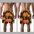 thumbnail image 3 of luoweisi Men's Beach Shorts Quick Dry Swim Trunks with Mesh Lining Thanksgiving Pumpkin L, 3 of 5