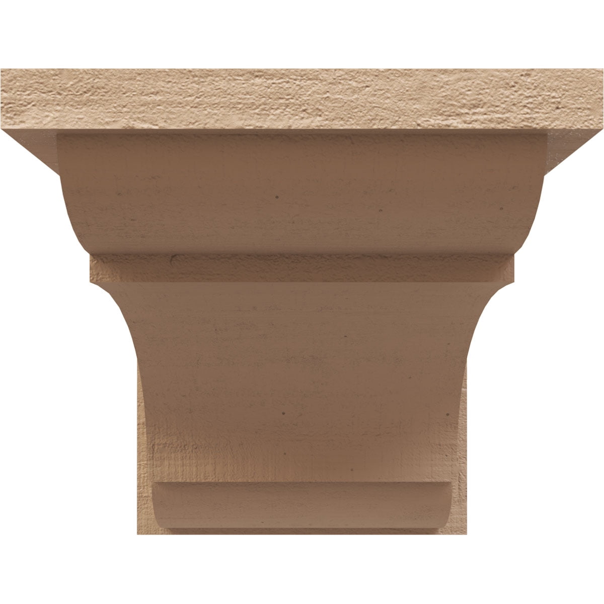 6"W x 12"D x 6"H Wide Bryant Rough Cedar Woodgrain TimberThane Corbel, Primed Tan