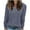 Blue, variant on PuLe Sweaters for Women Womens Lightweight Sweaters Long Sleeve Henley Shirt Fall Casual Crewneck Tunic Tops