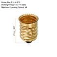thumbnail image 2 of Uxcell E14 to E12 Light Socket Adapter Converter Bulb Base Lamp Holder Connector Gold Tone 8 Pack, 2 of 4