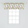thumbnail image 2 of Ambesonne Floral Window Valance, Rose Petals Sakura Lily, 54" X 18", Fern Green Pale Pink, 2 of 3