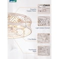 thumbnail image 4 of LEDIARY Ventilador de Techo con Luz y Jaula de 20" con Control Remoto y App, 6 Velocidades, 4 of 7