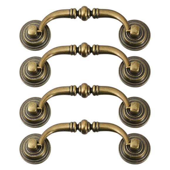 4Pcs Drawer Pulls European Style Knobs Antique Handles Home Decoration
