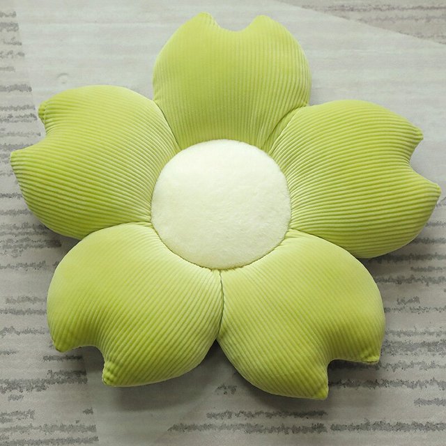 New 40/50/70cm Adorable Plants Pillows Stuffed Soft Sunflower Sakura Daisy Flowers Seat Cushion Props DecorationGreen SakuraAbout 70cm Deng Xun unisex