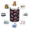 thumbnail image 6 of Balery Leopard Print Round Laundry Basket with Handles Waterproof Freestanding Laundry Hamper for Clothes Toys in the Dorm and Family-Medium, 6 of 8