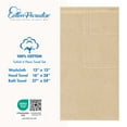 thumbnail image 4 of Cotton Paradise 100% Cotton 6 Piece Towel Set, Soft Absorbent Quick Dry Towels for Bathroom, Beige, 4 of 7