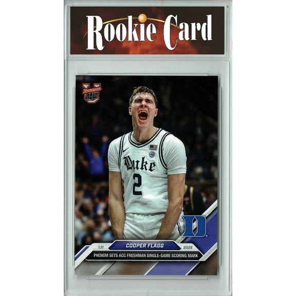 Certified Mint Cooper Flagg 2024 Bowman University Now #44 Freshman Scoring Rookie Card