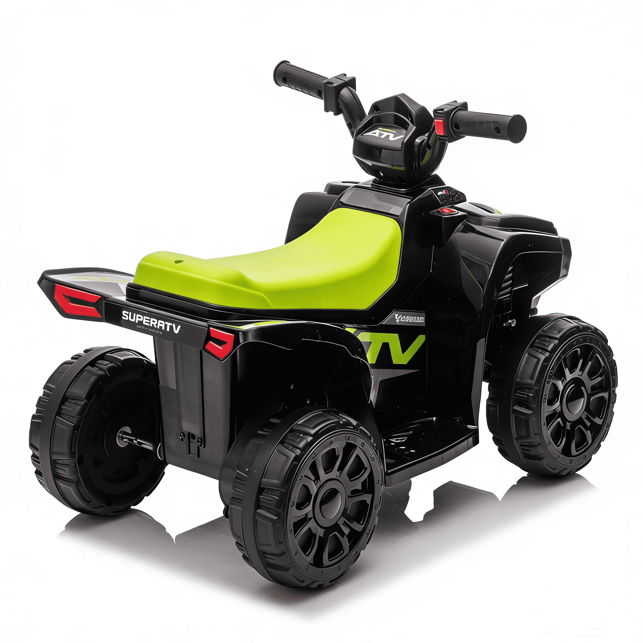 6V Ride on ATV Toys for Kids 3-5, Mini Battery Powered Motorized Quad for Kids with Anti-Slip Wheels, Toddler Car for Girls Boys, Green