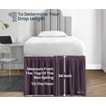 thumbnail image 5 of SGI Bedding Dorm Room Bed Skirt | Twin XL 34" Ruffled Microfiber Bed Skirt | Fade Resistant, Wrinkle Free, Anti-static, Decorative, Extra Storage Space, Clutter-Free | Plum, 5 of 8