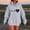 Gray, variant on Pullover Hoodie for Womens Plus Size Fashion Casual Ladies Printed Long Sleeve Tops Blouse Hooded Sweatshirts
