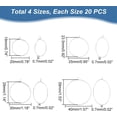 thumbnail image 4 of DIY 80pcs 4 Sizes 20/25/30/40mm Ring Ear Wires 316 Stainless Steel Hoop Earring Findings 0.7mm Pin DIY Hypoallergenic Earring DIY, 4 of 9