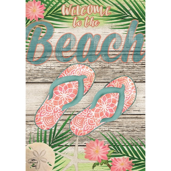 Briarwood Lane Summer Double Sided Garden Flag 12x18 For Outdoor Welcome Beach Flip Flops For Summer Garden Flag Flags For Outside