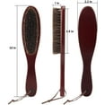 thumbnail image 4 of Chainplus Clothes Brush Garment Brush  Brush with Soft Horsehair and Wooden Handle for Coat Men Suits Shoes Jacket Furniture Car Mat and Pet Hair (2-Pack), 4 of 7