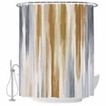 thumbnail image 2 of Brown Gray Waterproof Fabric Shower Curtain,Vintage Abstract White Ombre Texture Waterproof Fabric Shower Curtain for Bathroom Curtains Bathtubs Hotel Shower Curtains with 12 Hooks Stall 48x72in, 2 of 8