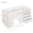 thumbnail image 6 of Cfowner Wooden Loft Bed with Cabinet and Shelf, Twin Size, White, 6 of 7