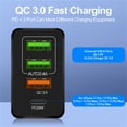thumbnail image 2 of Fast 3.0 Wall Charger, 4 Ports USB Wall Charger Adapter Fast USB Charging Block Compatible Wireless Charger, Samsung Galaxy S9/S8 Note 8/9, iPhone, Pad, Tablet, and More, 2 of 3