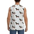 thumbnail image 4 of Goofa Dachshund Dog Printed Men's Sleeveless T-Shirt - Athletic Gym Workout Tank Top for Men - Moisture-Wicking, UPF 30+ Quick-Dry Muscle Tee-Large, 4 of 8