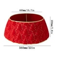 thumbnail image 3 of Wooowa Christmas Tree-Shaped Plush Tree Collars, Soft Festive Decor, Ornamental Covers for Xmas Tree Base & Home Holiday Displays, 3 of 8