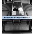 thumbnail image 2 of Set of 3 Floor Mats Carpets for 2021-2024 Tesla Y 5 Seat,Must-Have Model Y Accessories for Tesla, Essential Tesla Accessories Model Y, All Weather Car Liners Interior Accessories, 2 of 7