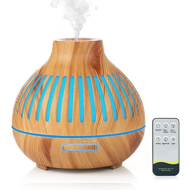 Difusor de aceites esenciales de 400ML, difusor de fragancias eléctrico con Control remoto, humidificador ultrasónico, difusor de aromaterapia Sincero Electrónica
