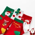 thumbnail image 4 of Calcetines navideños Hotiary de 5 pares, calcetines cálidos con estampado navideño para niños pequeños, regalo de Navidad, calcetines para niños y niñas de 1 a 12 años., 4 of 7