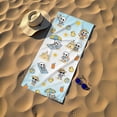 thumbnail image 2 of Summerween Skeleton Beach Towel, Cute Chilling Skeleton Print with Rubber Duck & Beach Ball, Quick Dry Lightweight Towel for Beach Pool, 29x58in, 2 of 7