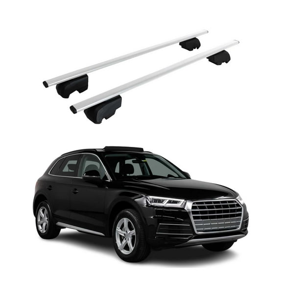 2018-2025 Audi Q5 SQ5 2.gen Roof Rack Cross Bars Black Luggage Carrier 2 Pcs