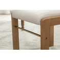 thumbnail image 5 of Guyou Farmhouse Dining Chair Set of 2, Linen Upholstered Kitchen Chair with Adjustable Back, Wooden Armless Accent Side Chair, Beige, 5 of 7