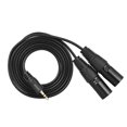 thumbnail image 3 of 1.5m/ 5ft o Cable Cord Dual XLR Male to 3.5mm Male Plug, 3 of 4