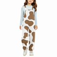 thumbnail image 5 of Generic Teen Girl Cow Overalls Adjustable Straps Wide Leg Casual Jumpsuit Onesie, 5 of 7