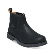 TIMBERLAND Mens Black Pull Tab Goring Cushioned Redwood Falls Round Toe Block Heel Chelsea 8