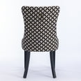 thumbnail image 5 of Gewnee Mid-Century Velvet Upholstered Dining Set of 2 with Wood Legs, 5 of 21